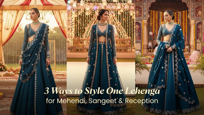 3-Ways-to-Style-One-Lehenga-for-Mehendi-Sangeet-Reception Trendmalls