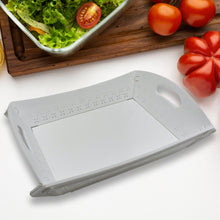 Foldable Serving Tray Plastic Serving Tray With Handle Serving Tray For Food, Kitchen, Outdoors, Restaurants (1 Pc)