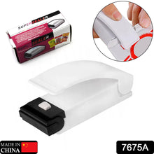 Compact plastic bag sealer, ideal for household use, portable and easy to operate.