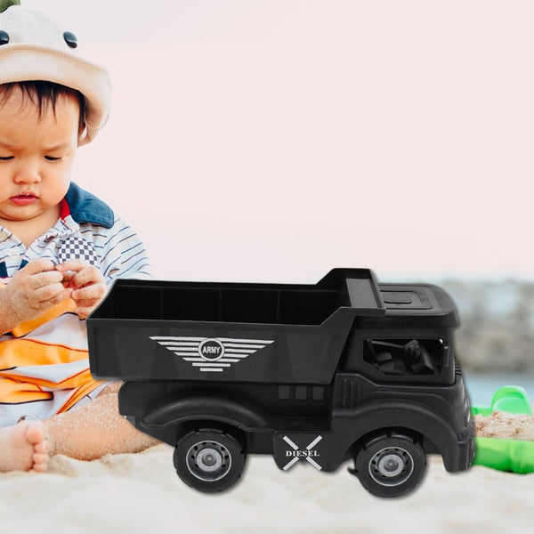 Friction Powered Dumper Toy Truck For Kids | With Opening Container Feature | Strong & Durable Plastic Material | Indoor & Outdoor Play Birthday Gift for Baby Boys & Girls (1 Pc)