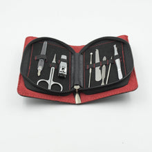 8-piece stainless steel manicure set with nail scissors, clippers, and more