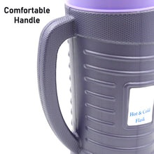 Insulated coffee flask with secure lid