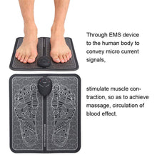 Foldable EMS foot massager, designed for portability and ease of use