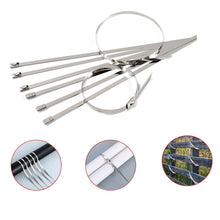 Stainless Steel Cable TIE Used for Solar, Industrial and Home Improvement Multipurpose HIGH Strength, Self-Locking Zip Ties, Multi-purpose Tie, Portable Rustproof 100Pcs Wide Application Zip Tie Set for Building (4.6x100MM /  100 pcs Set)