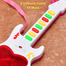 Light-up musical toy guitar for young kids.