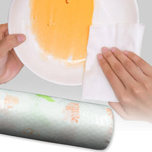 Non Woven Reusable and Washable Kitchen Printed Tissue Roll Non-stick Oil Absorbing Paper Roll Kitchen Special Paper Towel Wipe Paper Dish Cloth Cleaning Cloth 40 sheets / Pulls