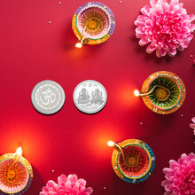 Silver coin with Maa Laxmi and Ganesh Ji, for pooja