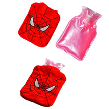 Small Spiderman hot water bag for pain relief and body warmth