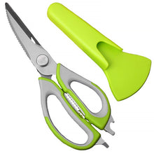 Multi-Purpose Kitchen Shears with Magnetic Holder, Stainless Steel, Red Multifunction Heavy Duty and Kitchen Scissors