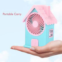 Mini House Fan House Design Rechargeable Portable Personal Desk Fan For Home , Office & Kids Use (Battery Not Include)