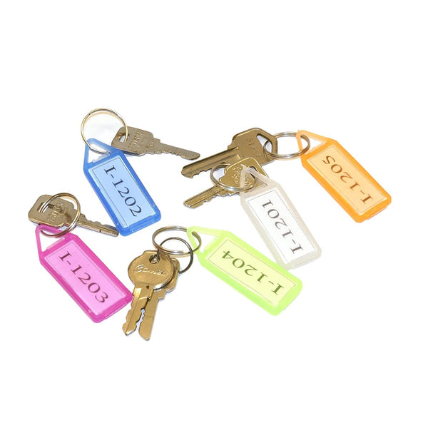 Assorted keychain tags for labeling and decoration, set of 50 pieces