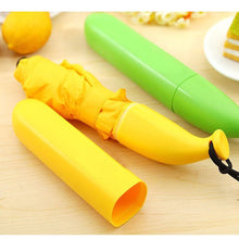 Mini foldable umbrella in banana shape, fashionable and portable.