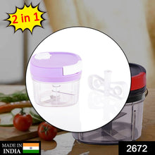 2in1 chopper and slicer with a transparent bowl for home cooking