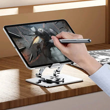 Aluminum Alloy 360°Rotating Bracket, Adjustable Tablet Stand, Portable Foldable Ergonomic Tablet Support