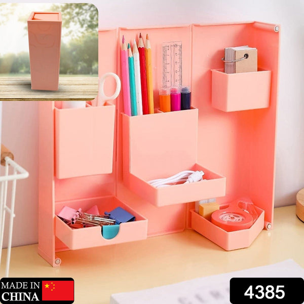 Kawaii desk organizer, magnetic and foldable pencil holder.