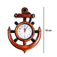 Stylish anchor wall clock for a coastal home look.