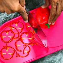 Plastic tray for chopping vegetables