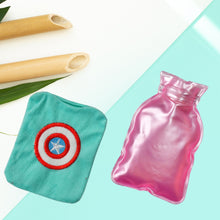 Captain America Print Small Hot Water Bag with Cover for Pain Relief