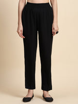 Cotton Black Co-Ords Set for Women Bell Sleeve Shirt For Women Trendmallsin