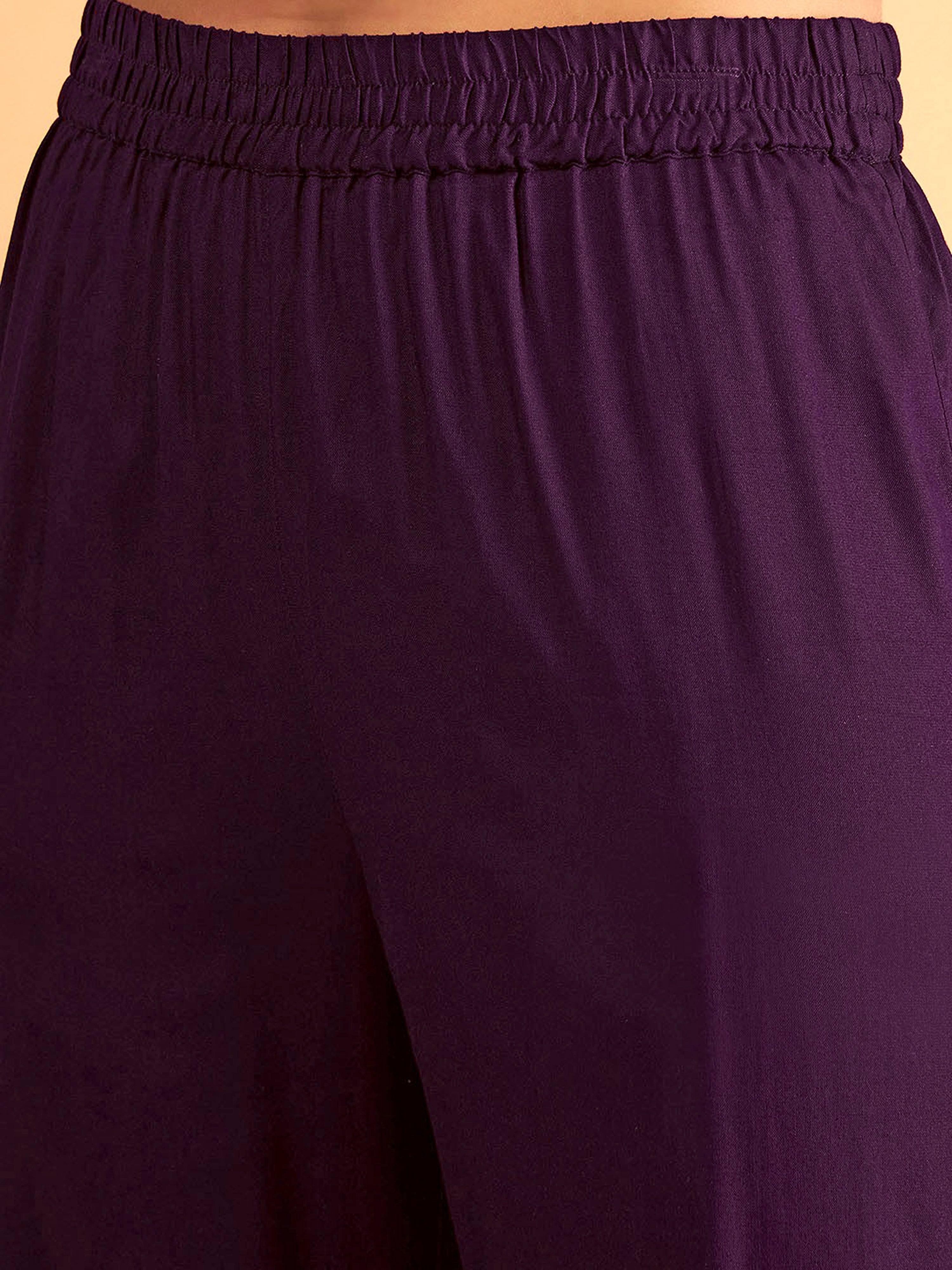Purple Rayon Co-Ords Set for Women Trendmallsin