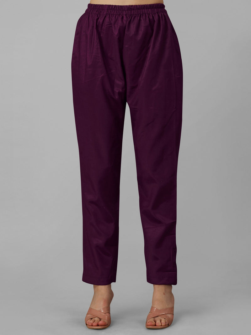 Purple Georgette Embroidery Anarkali Salwar Suit Set with Dupatta For Women's Trendmallsin