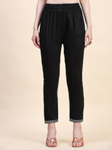 Black Vichitra Silk Embroidery Salwar Suit Set Kurta Pant with Dupatta Black Kurta Set for Women's Trendmallsin