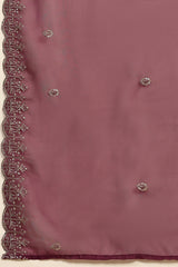 Purple Cotton Embroidery Salwar Suit Set with Dupatta for Women's Trendmallsin