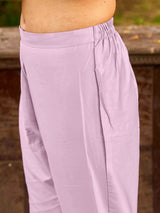 Purple Chanderi Silk Embroidery A line Alia Cut Salwar Suit Set with Dupatta For Women's Trendmallsin