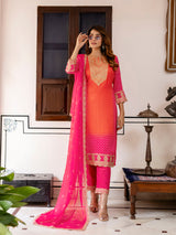 Black Georgette Sequin Embroidery Anarkali  Salwar Suit Set With Dupatta for Women Trendmallsin