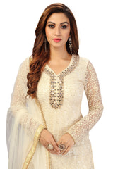 White Cotton Embroidery Salwar Suit Set Kurta Sharara with Dupatta Kurta Palazzo Set Stitched Ready To Wear For Women's Trendmallsin