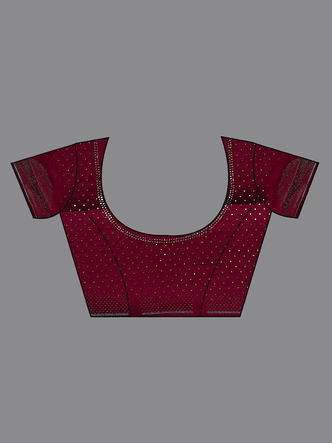 Women's Red Silk Siroski Work Saree with Unstitch Blouse Piece Trendmalls