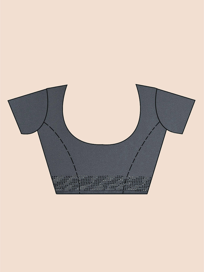 Women's Silk Siroski Work Saree with Unstitch Blouse Piece Trendmalls