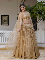 Wedding Wear Special Sequins Lehenga Choli with Dupatta for Women's Trendmalls