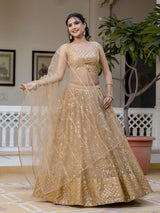 Wedding Wear Special Sequins Lehenga Choli with Dupatta for Women's Trendmalls