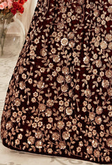 Women's Velvet Sequin Embroidery Lehenga Choli with Dupatta | Bridal Party Stylish Wedding Lehenga Choli for women Trendmalls