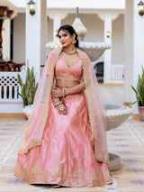Women's Satin Embroidery Lehenga Choli with Dupatta | Bridal Party Stylish Wedding Lehenga Choli for women Trendmalls