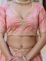 Women's Satin Embroidery Lehenga Choli with Dupatta | Bridal Party Stylish Wedding Lehenga Choli for women Trendmalls