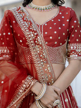 Women's Satin Embroidery Lehenga Choli with Dupatta | Bridal Party Stylish Wedding Lehenga Choli for women Trendmalls