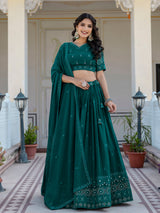 Women's Georgette Embroidery Lehenga Choli with Dupatta | Bridal Wedding Lehenga Choli for women Trendmalls