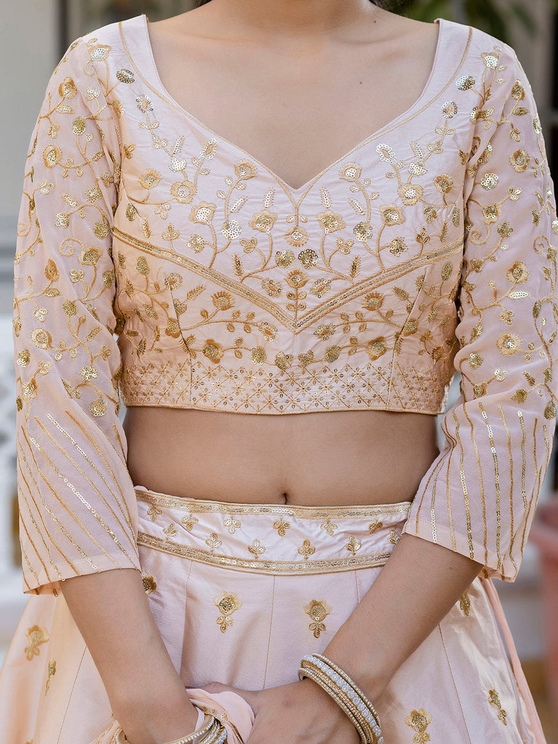 Satin Embroidery Lehenga Choli with Dupatta | Bridal Party Stylish Wedding Lehenga Choli for women Trendmalls