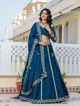 Art Silk Embroidery Work Lehenga Choli with Dupatta | Bridal Haldi Lehenga Choli for women Trendmalls