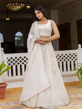 Women's Georgette Embroidery Lehenga Choli with Dupatta I Navratri Stylish Lehenga Choli for women Trendmalls