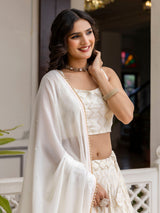 Women's Georgette Embroidery Lehenga Choli with Dupatta I Navratri Stylish Lehenga Choli for women Trendmalls