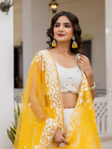 Women's Georgette Embroidery Lehenga Choli with Dupatta | Bridal Wedding Lehenga Choli for women Trendmalls