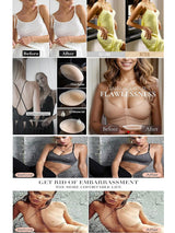 Nipple Cover - Sticky Adhesive Silicone Nipple Pasties - Reusable Pasty Nipple Covers for Women with Travel Box Trendmalls