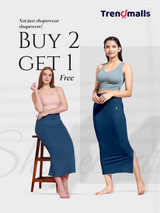 Polyester Spandex Fish Cut Saree Shapewear Petticoat for Women Trendmalls