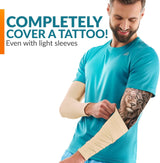 TRENDMALLS Arm Sleeves, Cooling UV Sun Protection Sports Compression for Men/Women/Kids (Beige) Trendmalls