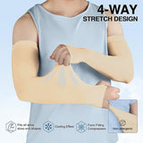 TRENDMALLS Arm Sleeves, Cooling UV Sun Protection Sports Compression for Men/Women/Kids (Beige) Trendmalls