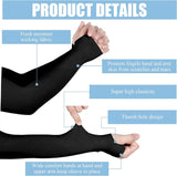 TRENDMALLS Arm Sleeves, Cooling UV Sun Protection Sports Compression for Men/Women/Kids (Black) Trendmalls
