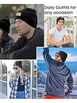 Mens/Women/Kids Cap Unisex Hat Knit Cuffed Beanie Cap for Men Stylish (Black) Trendmallsin